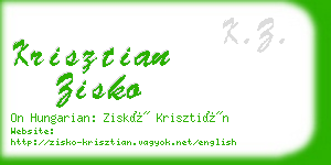 krisztian zisko business card